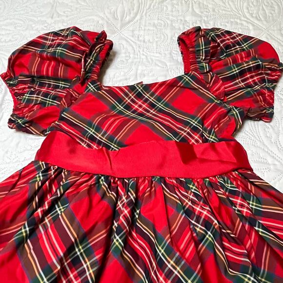Janie and Jack Bradbury Tartan Plaid Formal Holiday Dress Size 6 - Picture 5 of 7
